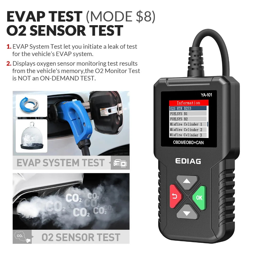 EDIAG YA101 OBD2 Scanner & Code Reader – 12V Vehicles