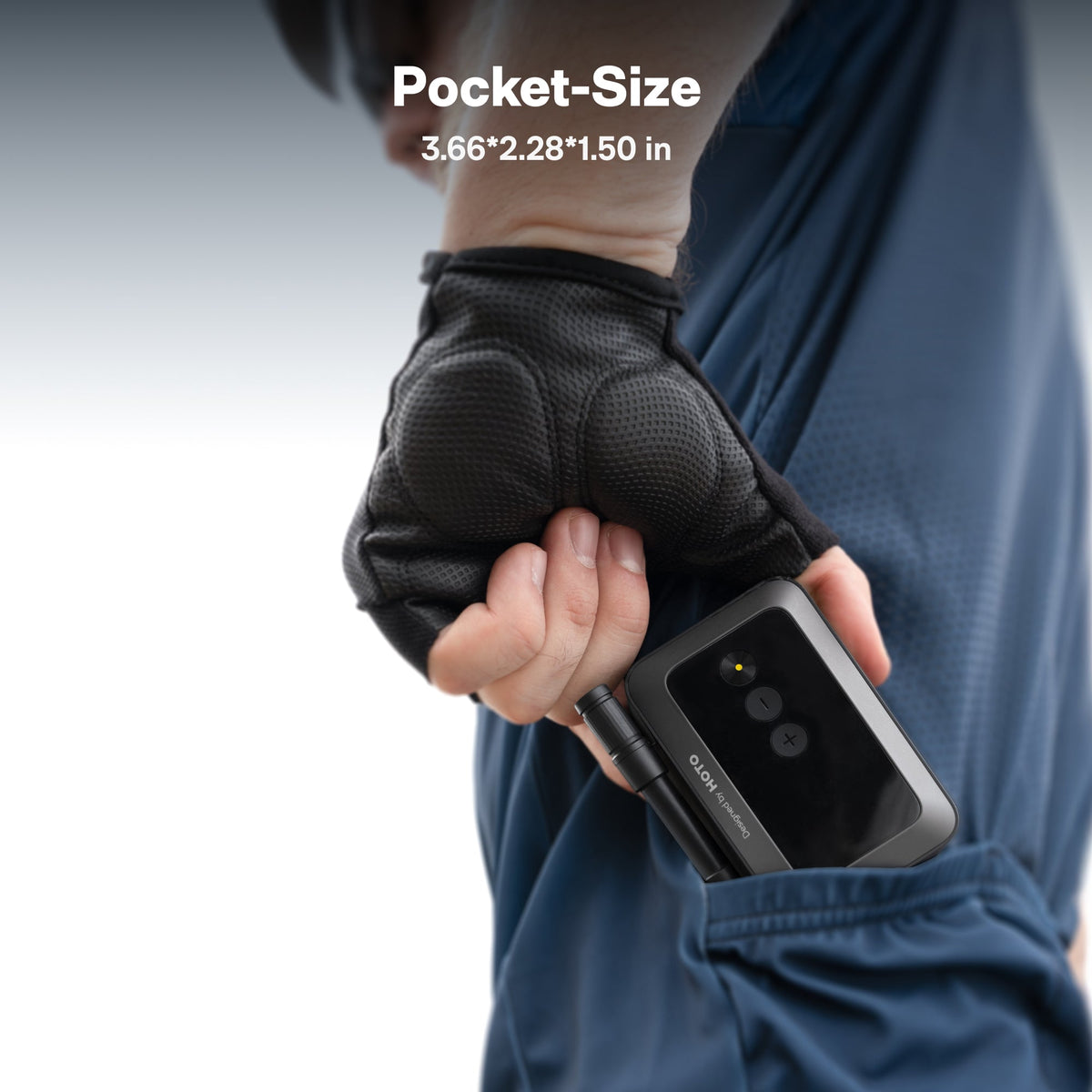 HOTO Air Pump Pocket – Portable 150 PSI Electric Bike Pump