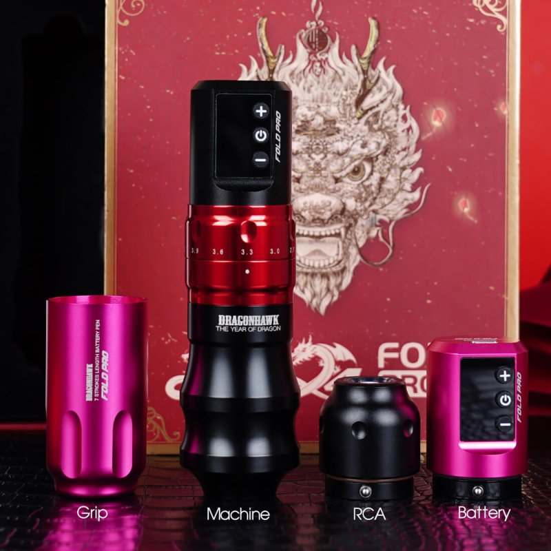 Kit | Dragonhawk  Fold Pro Year of Dragon Edition Rotary Machine Pen Wireless Professional Bundle (Copy)